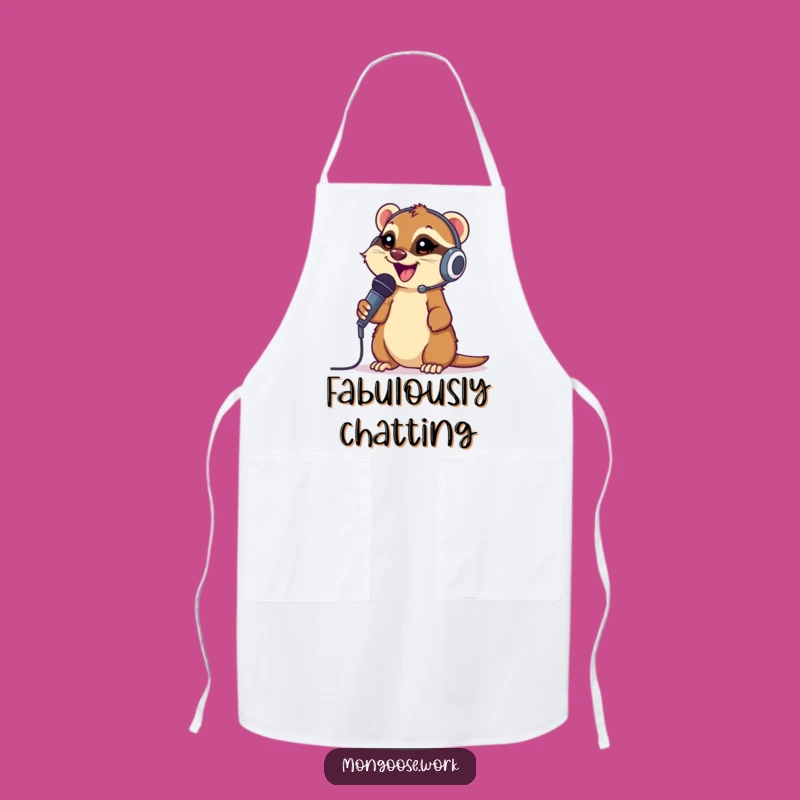 Funny Mongoose DJ Apron: Hilarious Kitchen Broadcast Gift