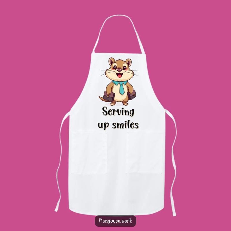 Funny Mongoose Business Apron, Chef's Work Wear