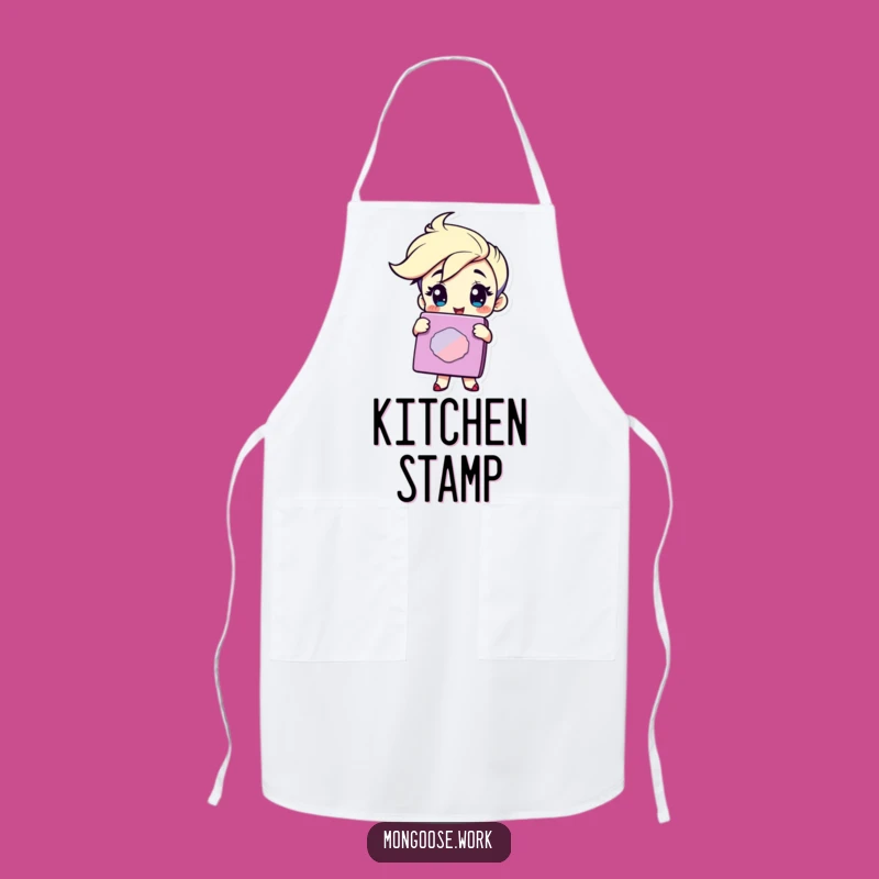 Funny Winking Stamp Apron: Character Wear for an Officially Fun Kitchen