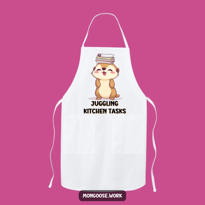 Funny Mongoose Kitchen Apron - Hilarious Chef Wear for Aspiring Paper Balancers