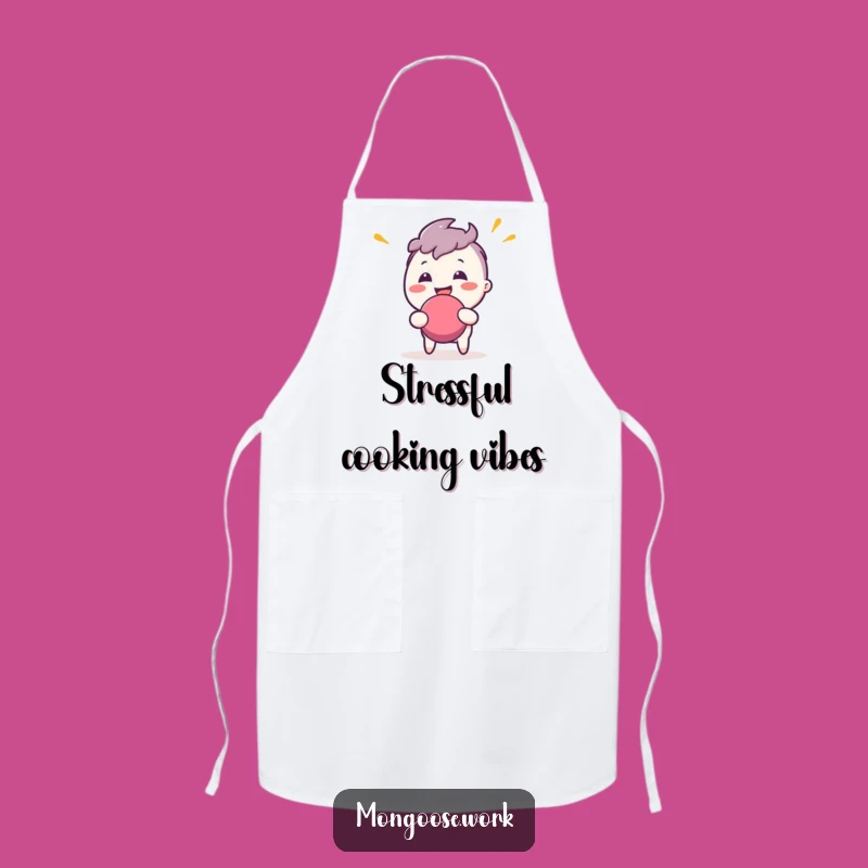 Funny Stress Ball Apron: Enthusiastic Character Chef Wear for Kitchen Fun