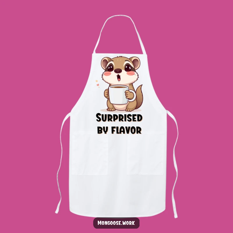 Funny Barista's Helper Apron: Surprised Mongoose Coffee Gift