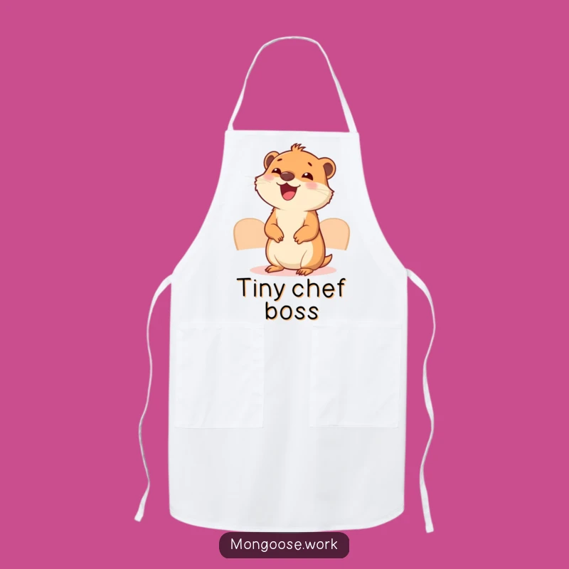 Funny Mongoose Meeting Apron: Cook in Style with Office Humor, Practical Funny Gift