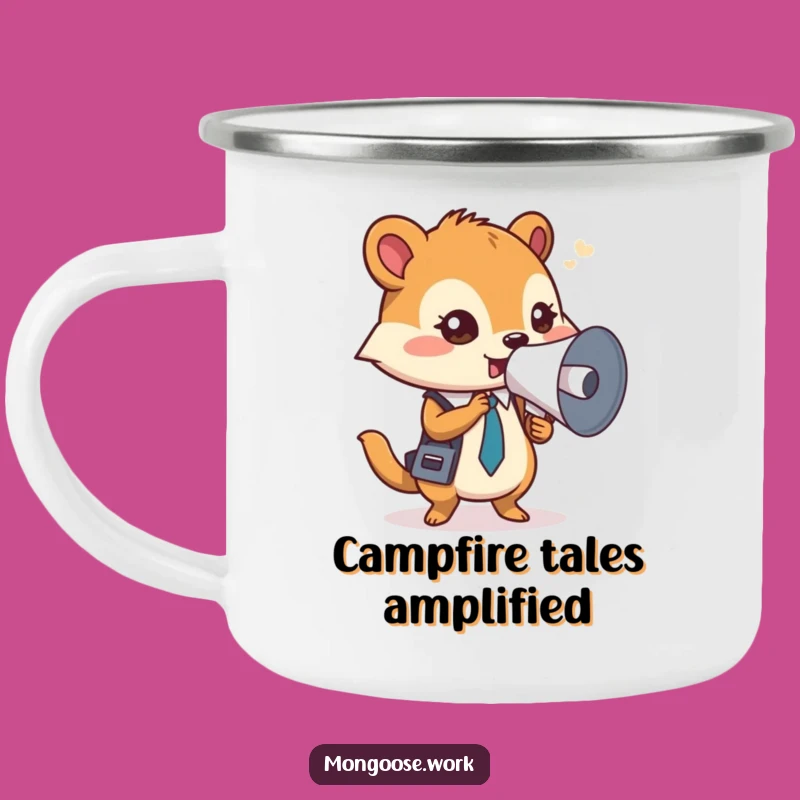 Funny Mongoose Memo Megaphone Camping Mug: Loud Ideas for the Outdoors