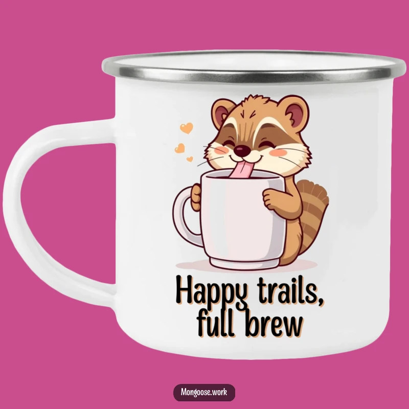 Durable Funny Kawaii Mongoose Coffee Camping Mug: Adventure Fuel!