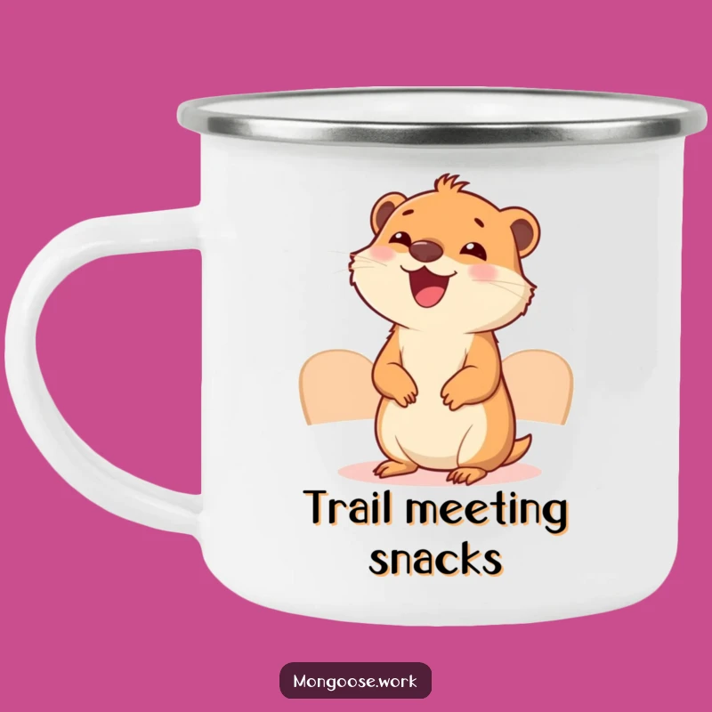 Funny Mongoose Meeting Camping Mug: Adventure-Ready Office Humor, Perfect Funny Gift