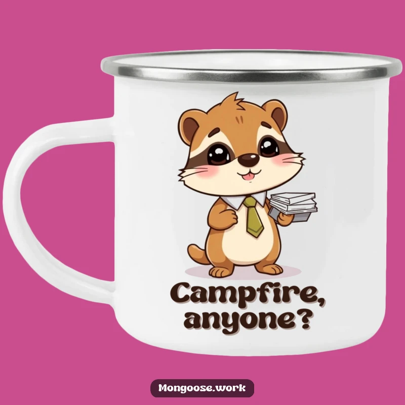 Funny Mongoose Tie Camping Mug: Professional Fuel for Adventures
