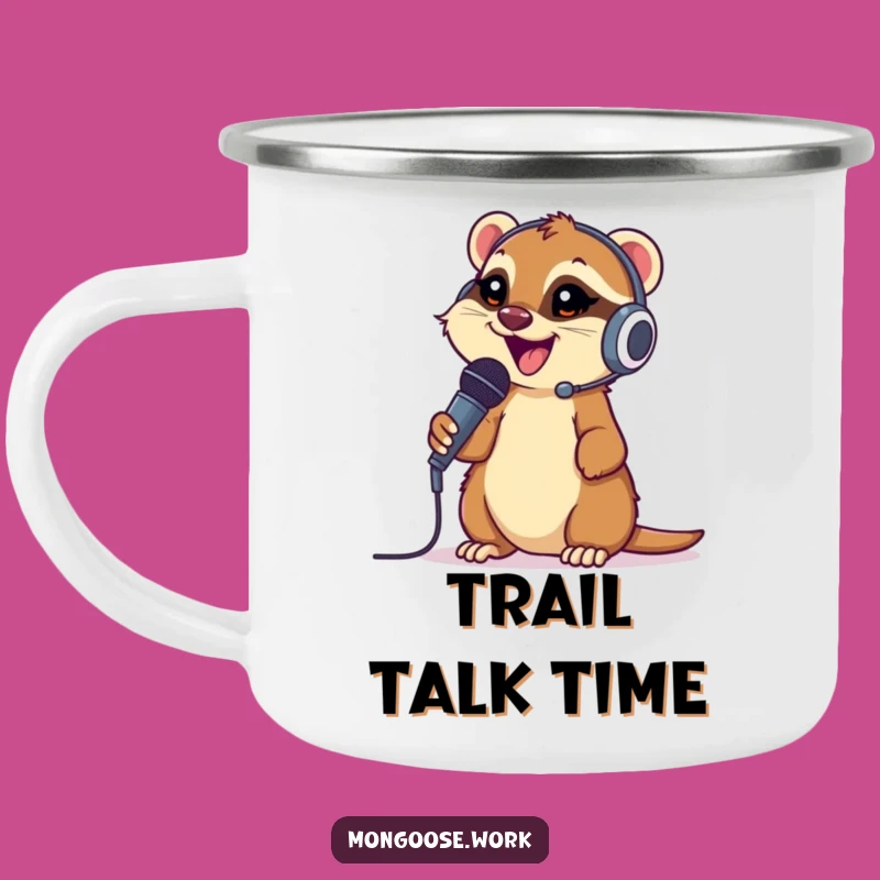 Funny Mongoose Camp Chat Mug: Hilarious Outdoor Communication Gift
