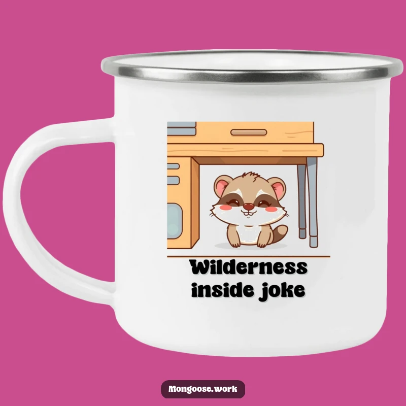 Funny Mongoose Camping Mug: Adventure Mischief, Perfect Durable Funny Gift for Outdoors!