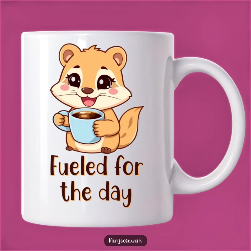 Funny Determined Mongoose Coffee Mug - Hilarious Morning Motivation Gift