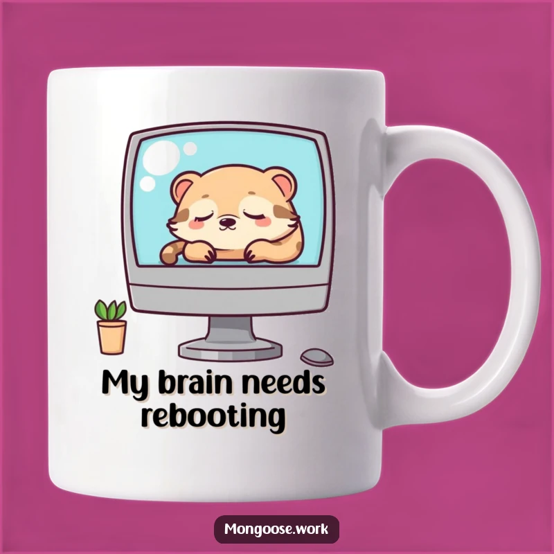 Funny Kawaii Mongoose Napping Mug: The Perfect Sleepy Office Gift