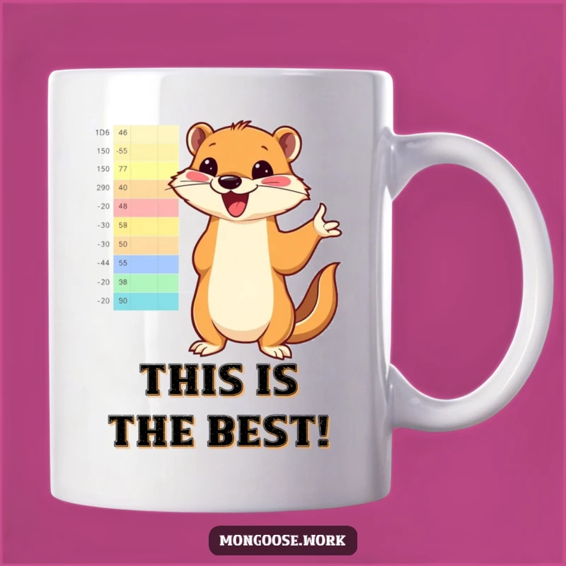 Funny Mongoose Chart Mug - Hilarious Gift for Presenters and Data Lovers