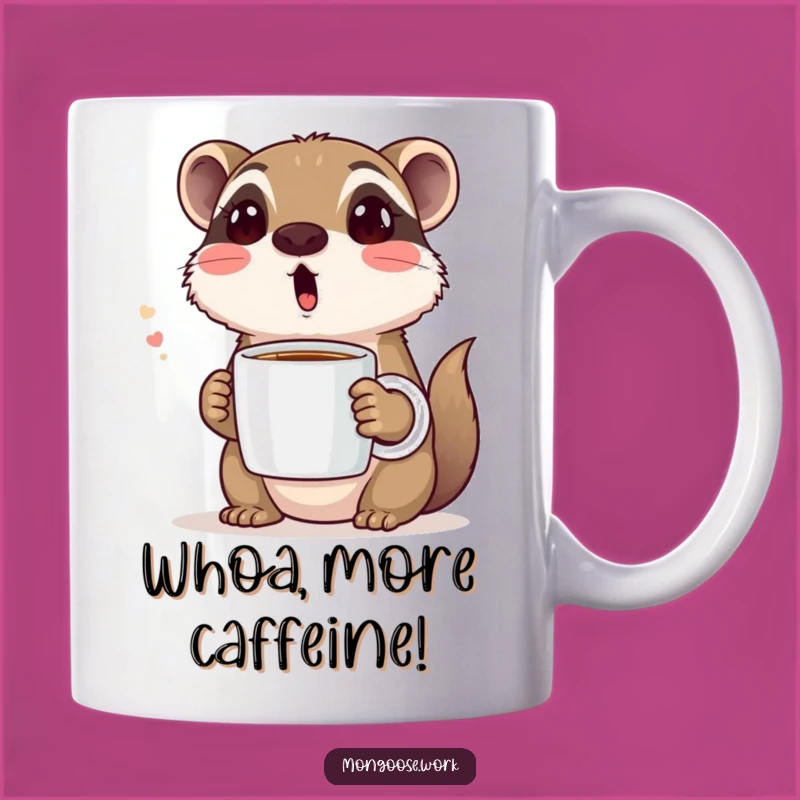 Funny Surprised Mongoose Mug: Coffee Shock Gift for Morning Jitters