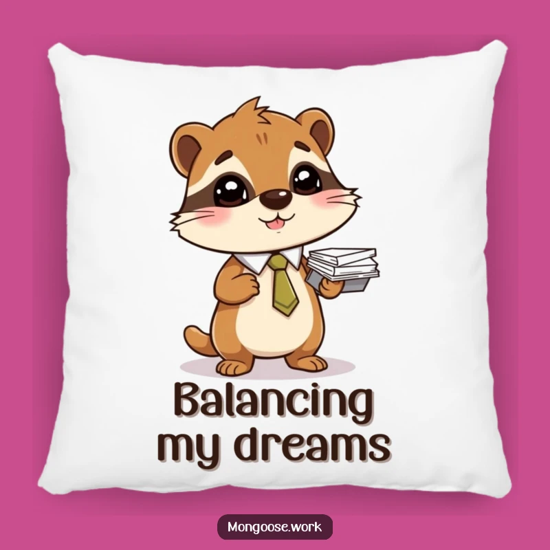 Funny Mongoose Balance Pillow: Cozy Comfort for the Organized