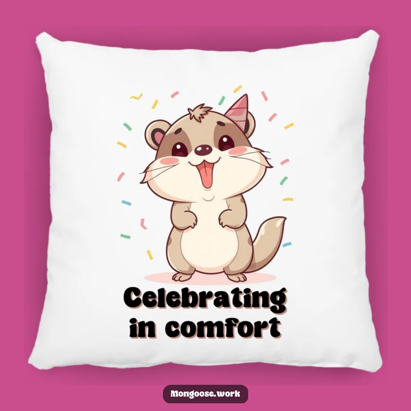 Funny Mongoose Pillow: Cozy Celebration Buddy, Perfect Soft Funny Gift for Comfort!