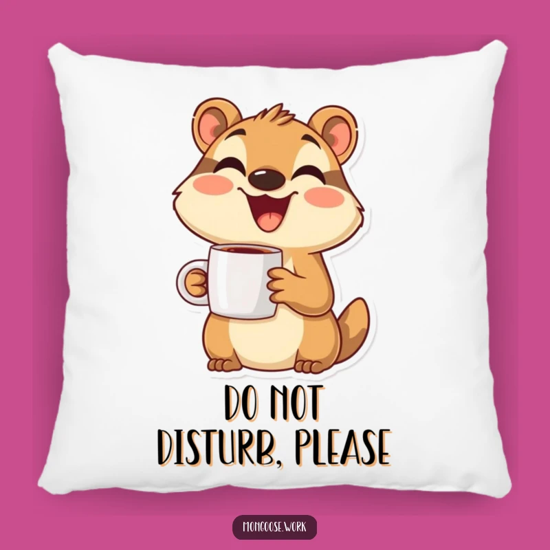 Funny Mongoose Pillow: Soft & Cheerful Character, Perfect Comfy Funny Gift for Any Room
