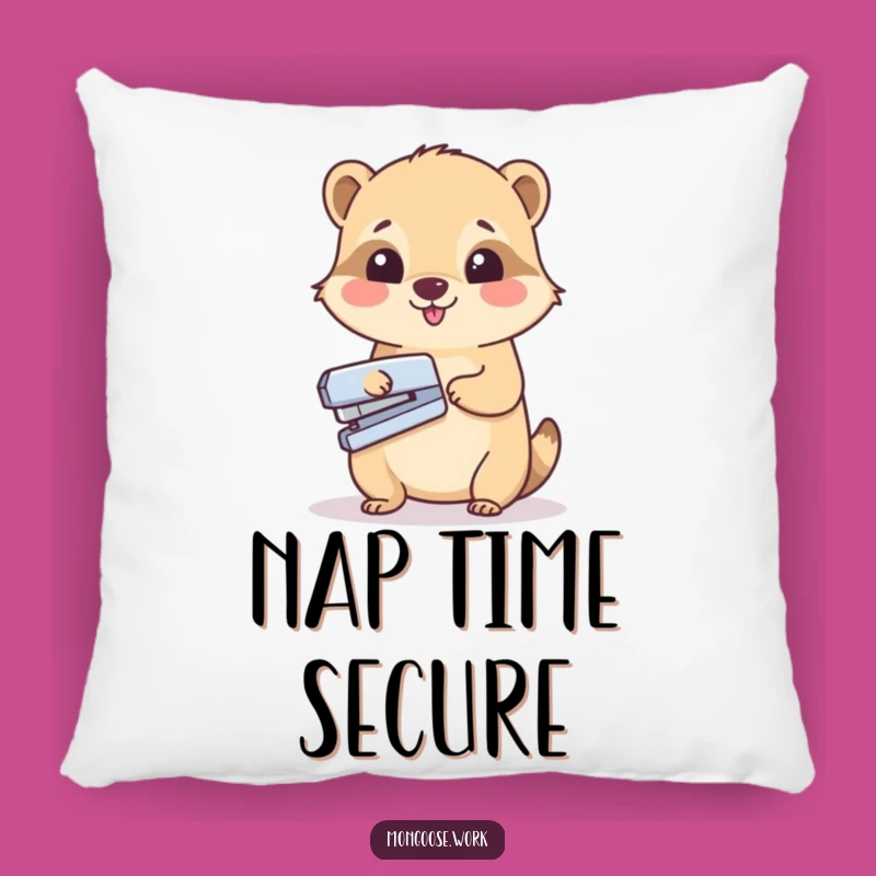Funny Mongoose Office Pillow - Cozy Cushion for Work Breaks