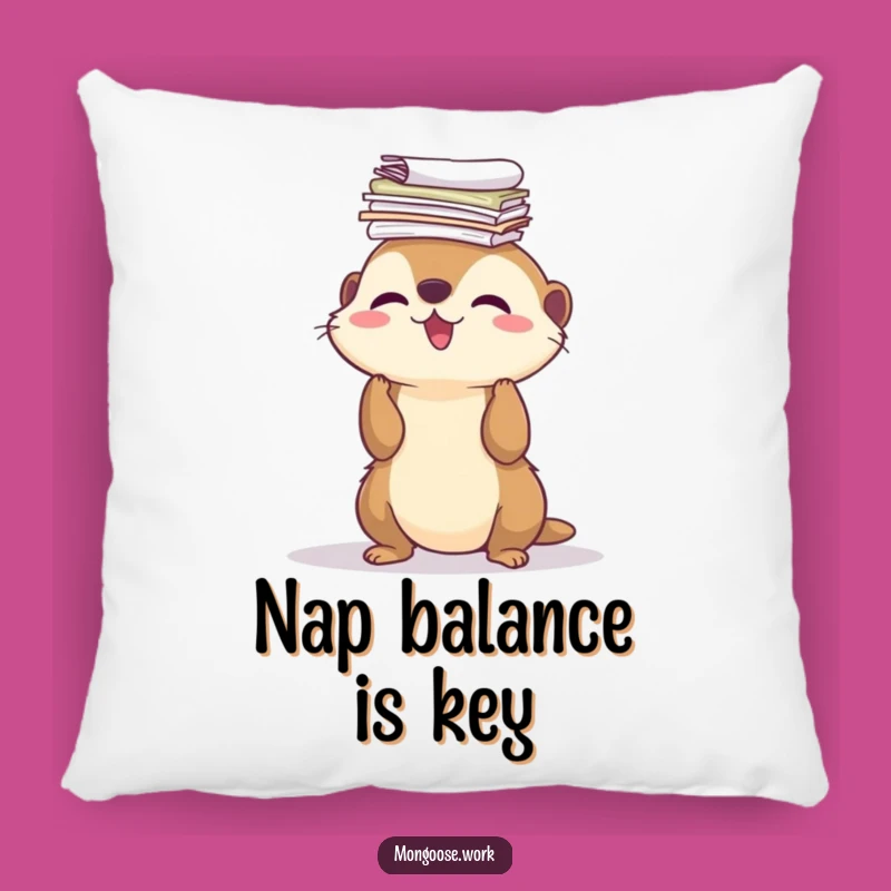 Funny Mongoose Paper Stacker Pillow - Comfy and Hilarious Home Accent