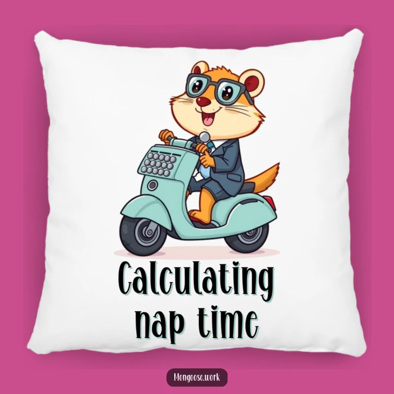 Funny Mongoose Scooter Pillow: Comfort with a Dash of Mischief