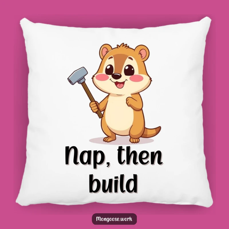 Funny Mongoose DIY Pillow - Cozy Cheerful Character Cushion Gift