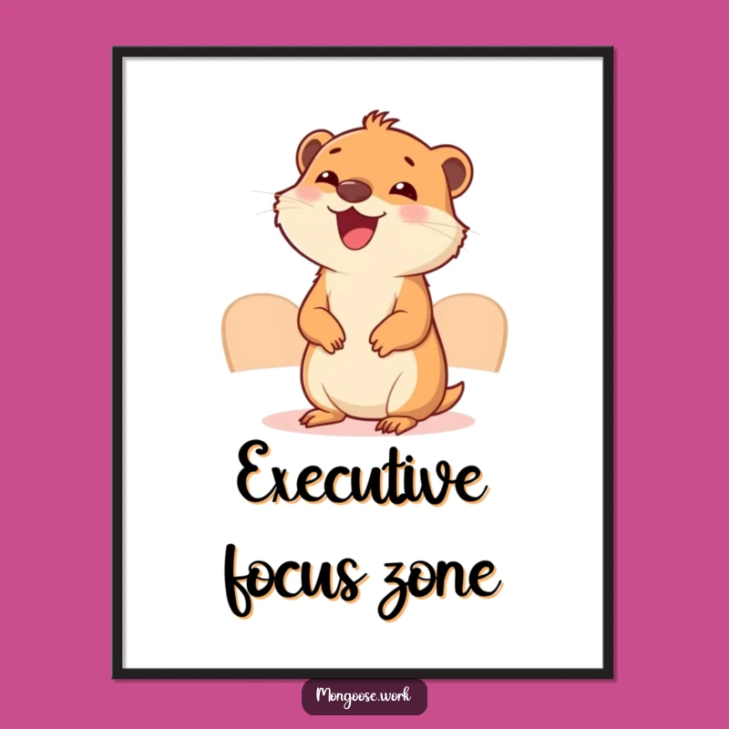 Funny Mongoose Meeting Digital Art: Instant Office Humor Download, Unique Funny Gift