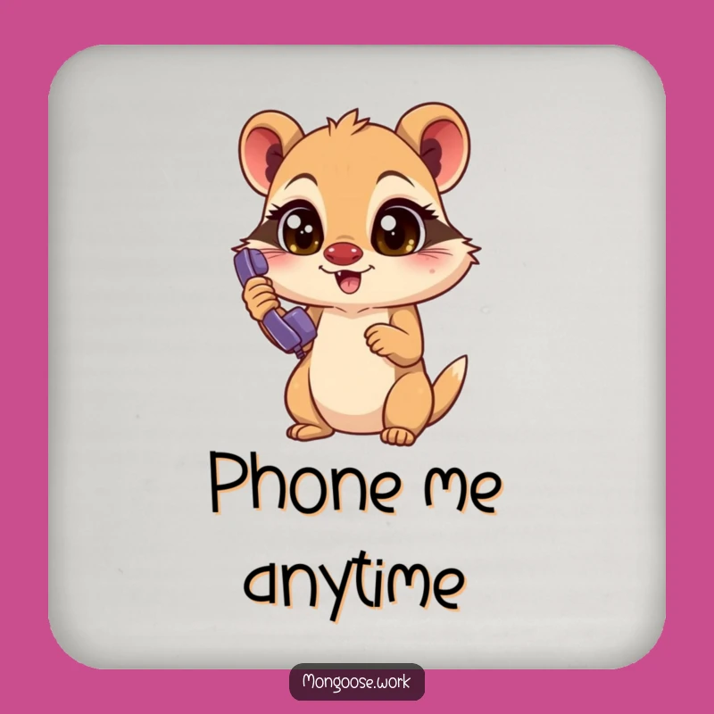 Funny Mongoose Coaster Set: Protect Your Surfaces with Focused Fun!