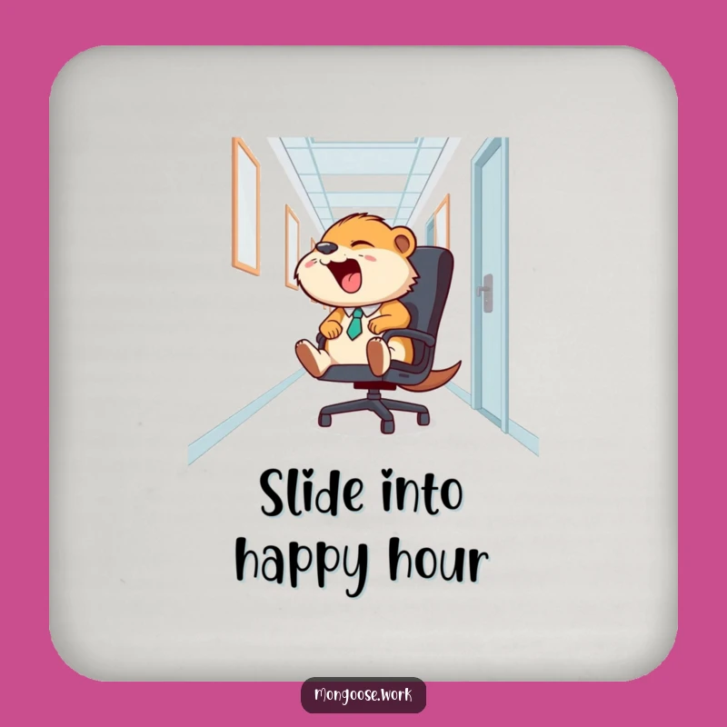Funny Mongoose Office Chair Coaster: Protect Surfaces with Hilarious Workplace Style