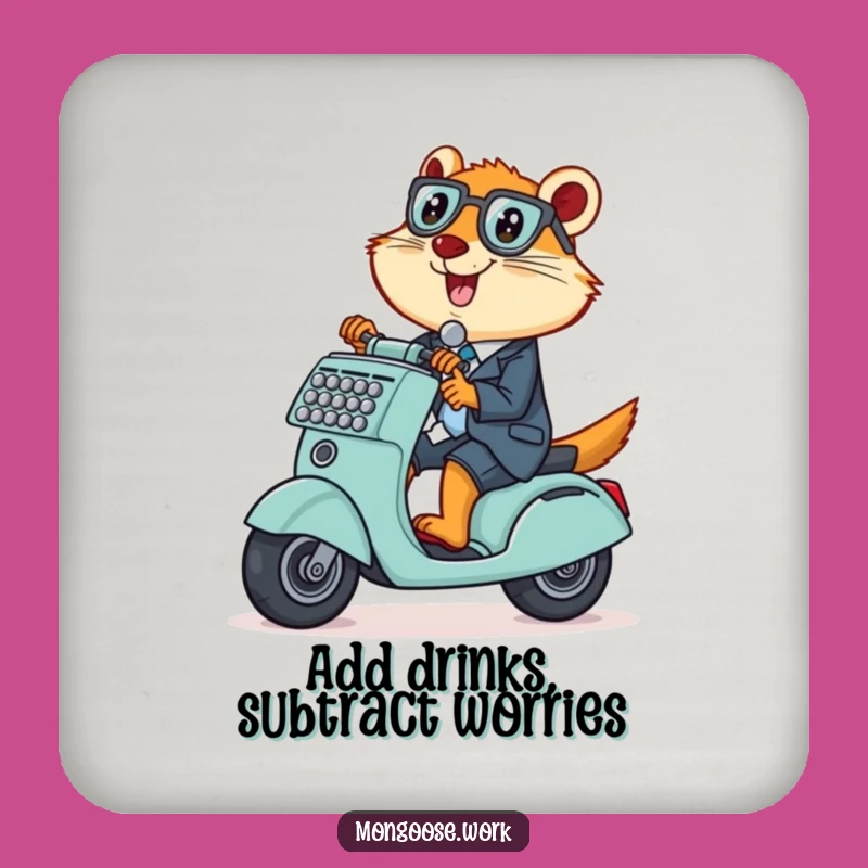 Funny Mongoose Scooter Coaster: Protect Surfaces with Playful Flair