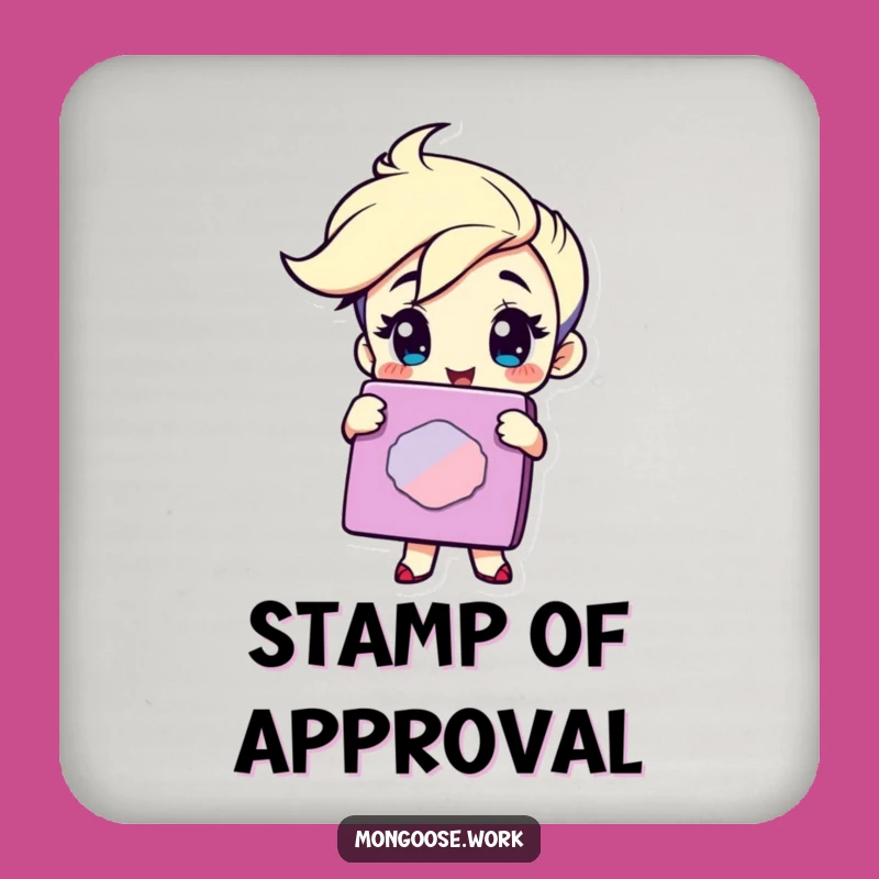 Funny Winking Stamp Coaster: Protect Surfaces with Official Character Charm