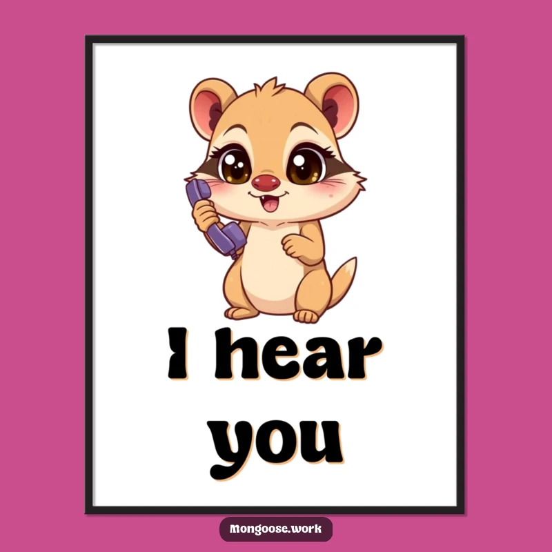 Funny Mongoose Poster: Bring Focused Excitement and Humor to Your Walls!