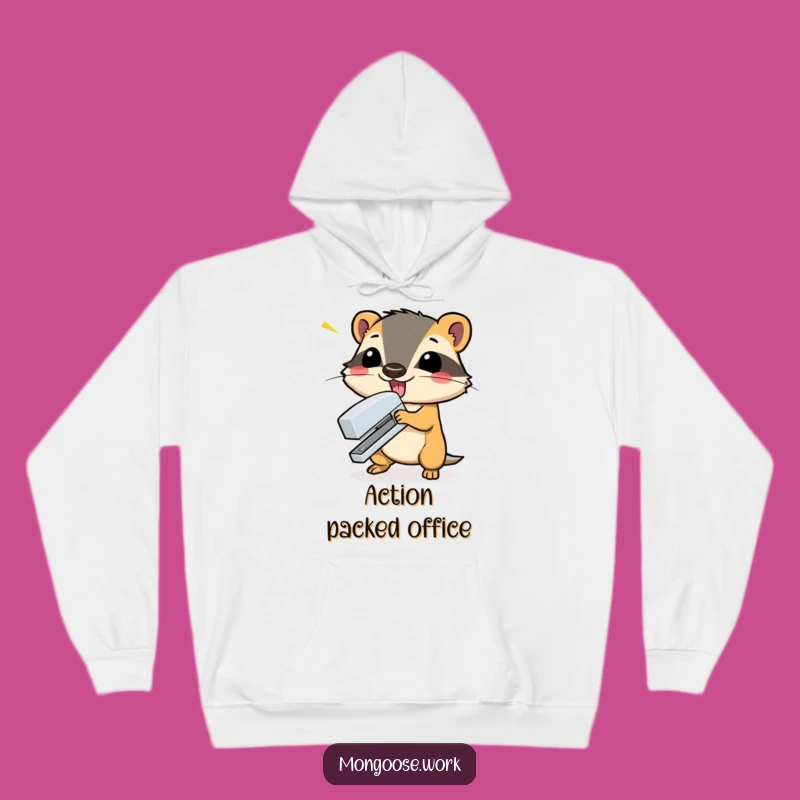 Funny Mongoose Hoodie - Stay Cozy and Dramatic with This Stapler Master Design