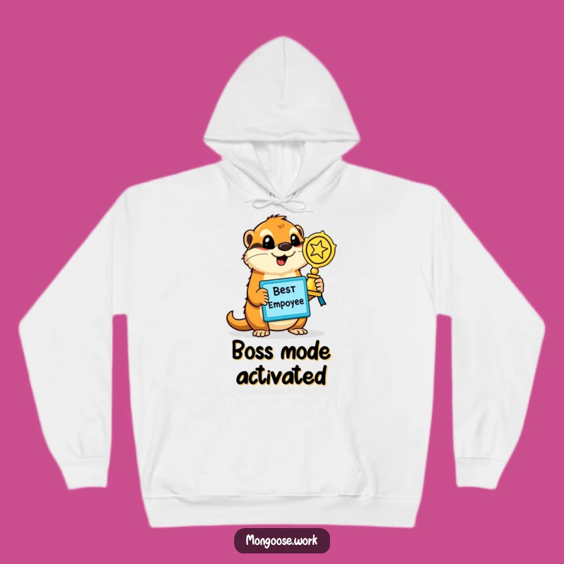 Funny Mongoose Employee Award Hoodie - Cozy & Celebratory Wear Gift