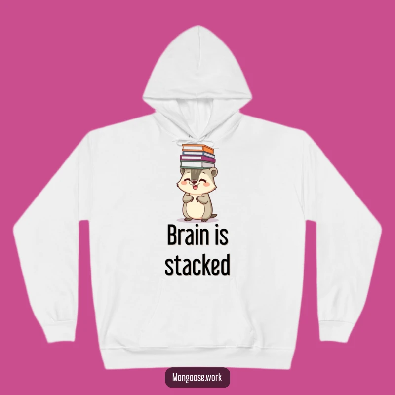 Cozy Funny Kawaii Mongoose Hoodie, Juggling Files, Warm & Organized Gift
