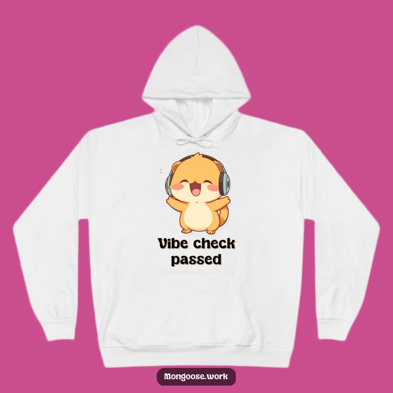 Funny Mongoose Hoodie: Music Lover's Gear, Headbanging Character, Great Funny Gift