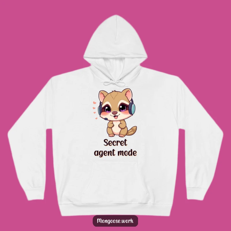 Funny Mongoose Spy Hoodie - Cozy Mischievous Character Gift