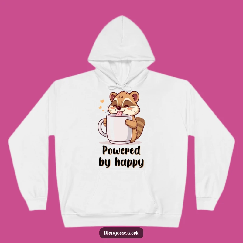 Cozy Funny Kawaii Mongoose Coffee Hoodie: Warm Up with Happiness!