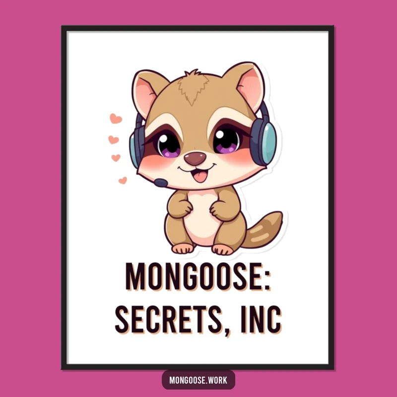 Free Printable Mongoose Wall Art: Spy Character Downloadable Art for Quirky Decor