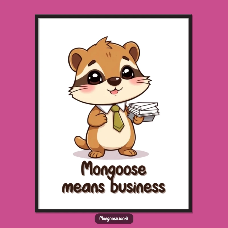 Free Printable Wall Art: Mongoose Paper Balancer. Funny Humorous Downloadable Art!