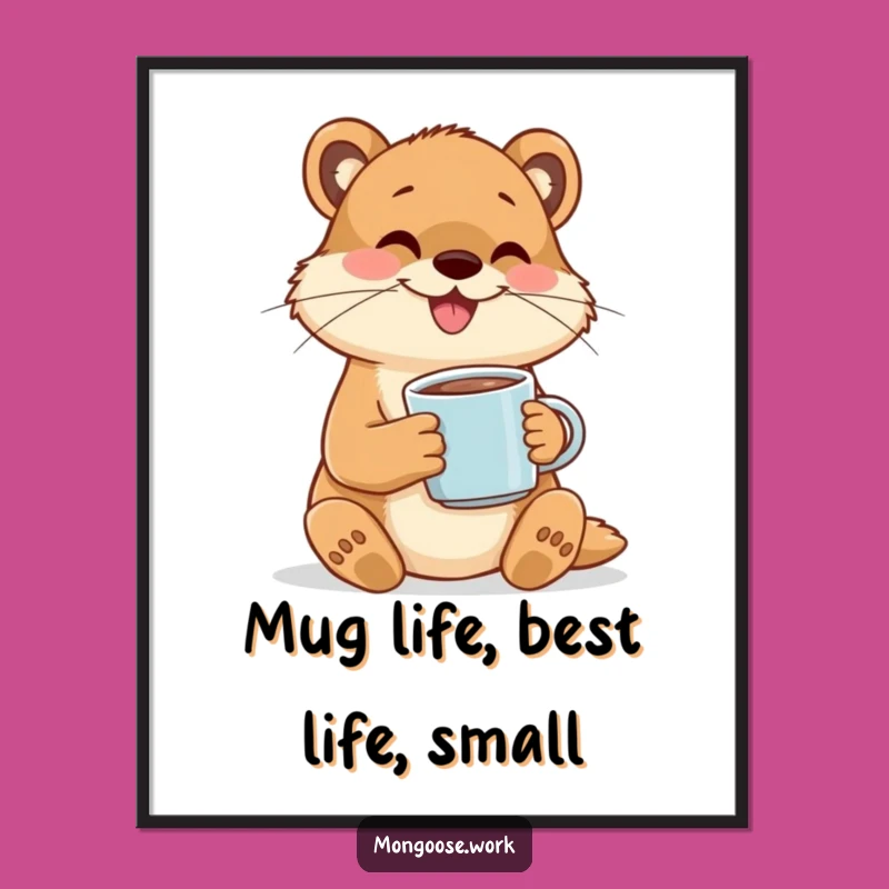 Free Printable Wall Art: Mongoose Coffee, Humorous Downloadable Decor