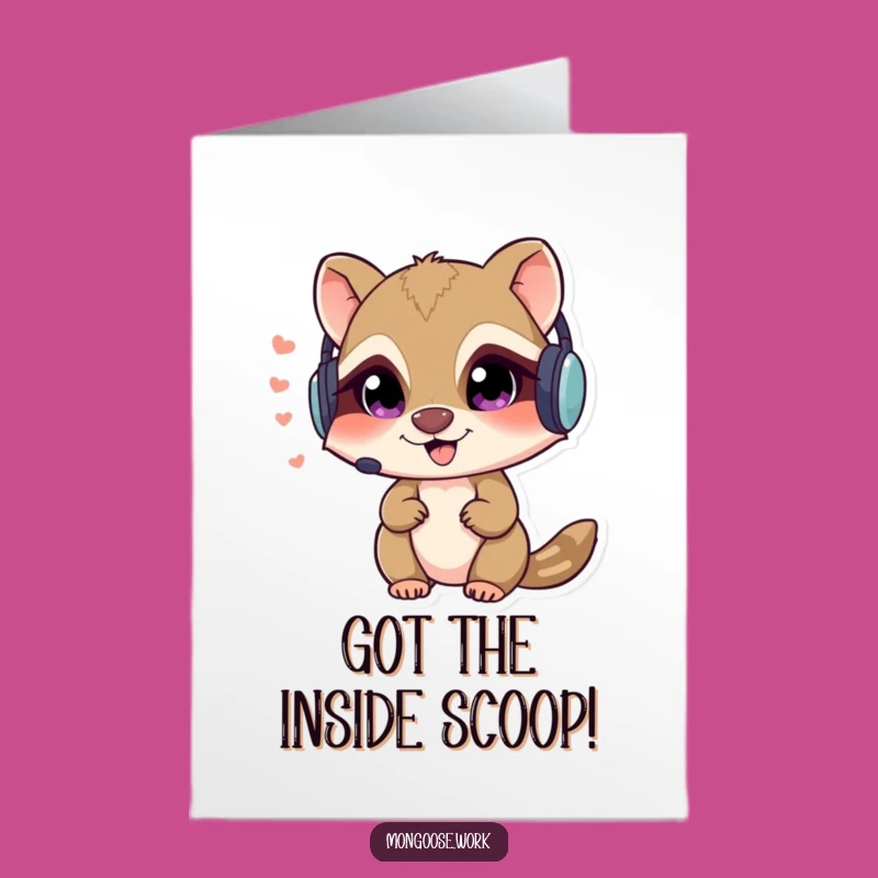 Free Printable Congratulations Mongoose Card: Secretive Downloadable Gift for Big News