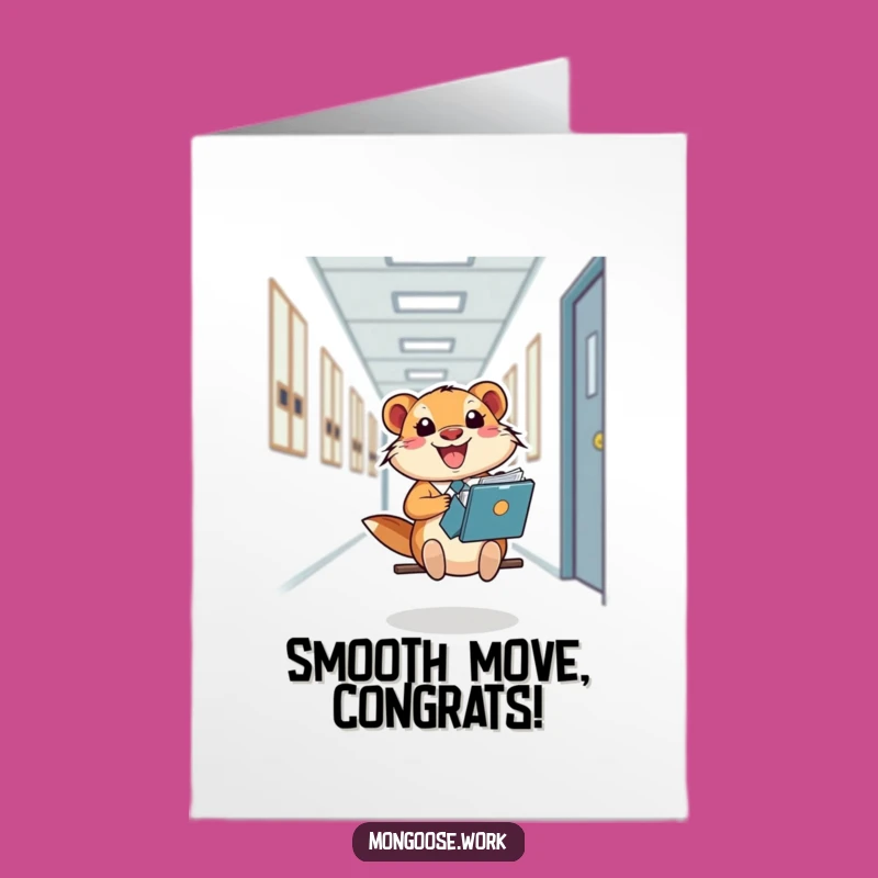 Free Printable Congrats Card: Mongoose Slide to Celebrate Success