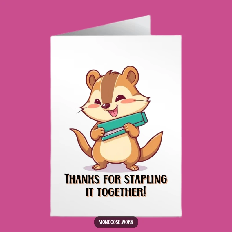 Free Printable Mongoose Task Card: Humorous Downloadable Gift for Getting Things Done