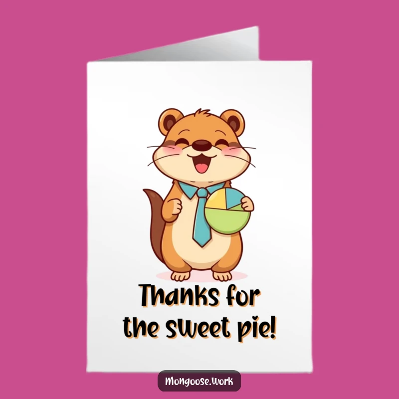 Free Printable Thank You Card: Mongoose Analyst Shows Gratitude Funny Downloadable Gift
