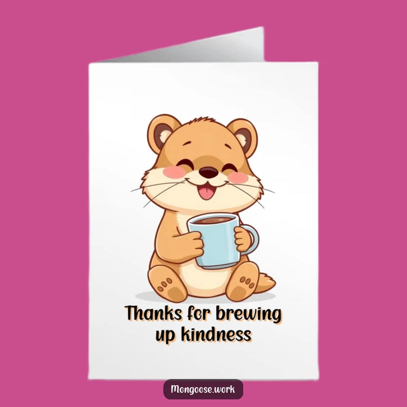 Free Printable Thank You Card: Mongoose Coffee, Funny DIY Download