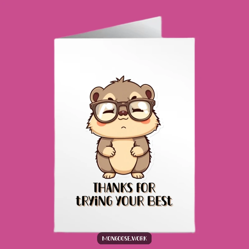 Free Printable Thank You Card: Mongoose Mystery - Funny Downloadable Appreciation Gift