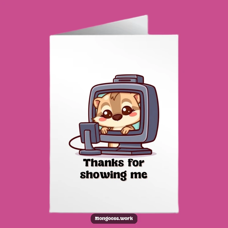 Free Printable Thank You Mongoose Card: Amazed Downloadable Gift for Your Kindness