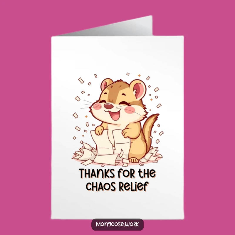 Free Printable Thank You Card: Mongoose Paper Chaos Gratitude Gift
