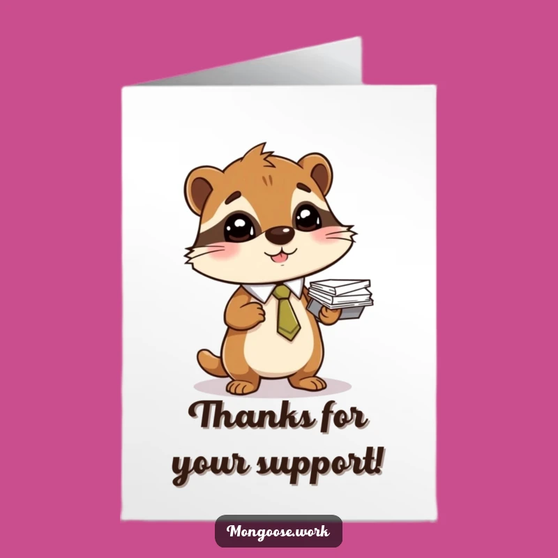 Free Printable Mongoose Thank You Card: Paper Trail! Humorous Downloadable Gift!
