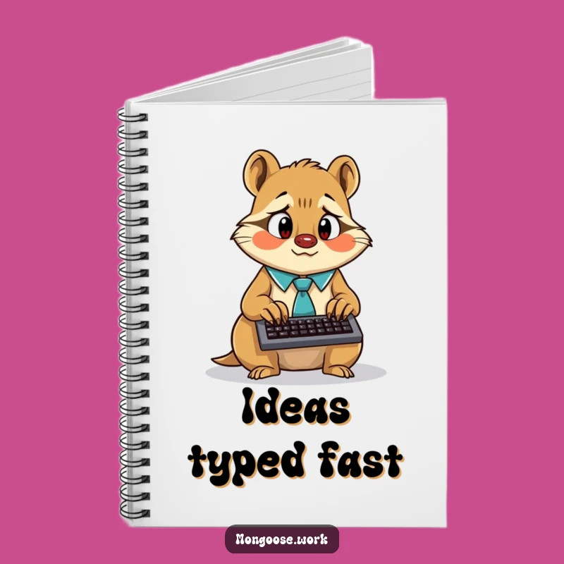 Funny Mongoose Notebook, Frantic Ideas, Busy Journal Gift