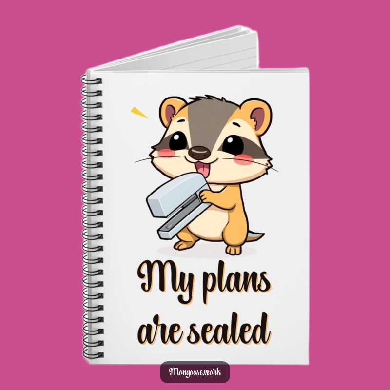 Funny Mongoose Notebook - Jot Down Dramatic Ideas with This Hilarious Stapler Companion